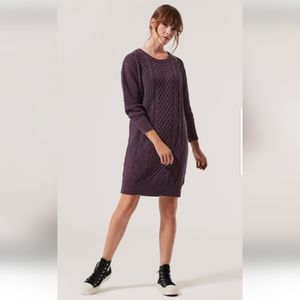 Pact Classic Cable Knit Sweater Dress NWOT